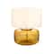 Hello Honey® 16" Amber Glass Table Lamp with White Cotton Shade